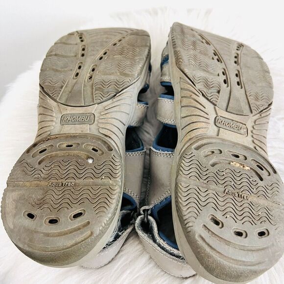 🎉Clearance🎉Khombu Crystal River Gray Leather Outdoors Hiking Sandals 7.5M - Picture 7 of 9
